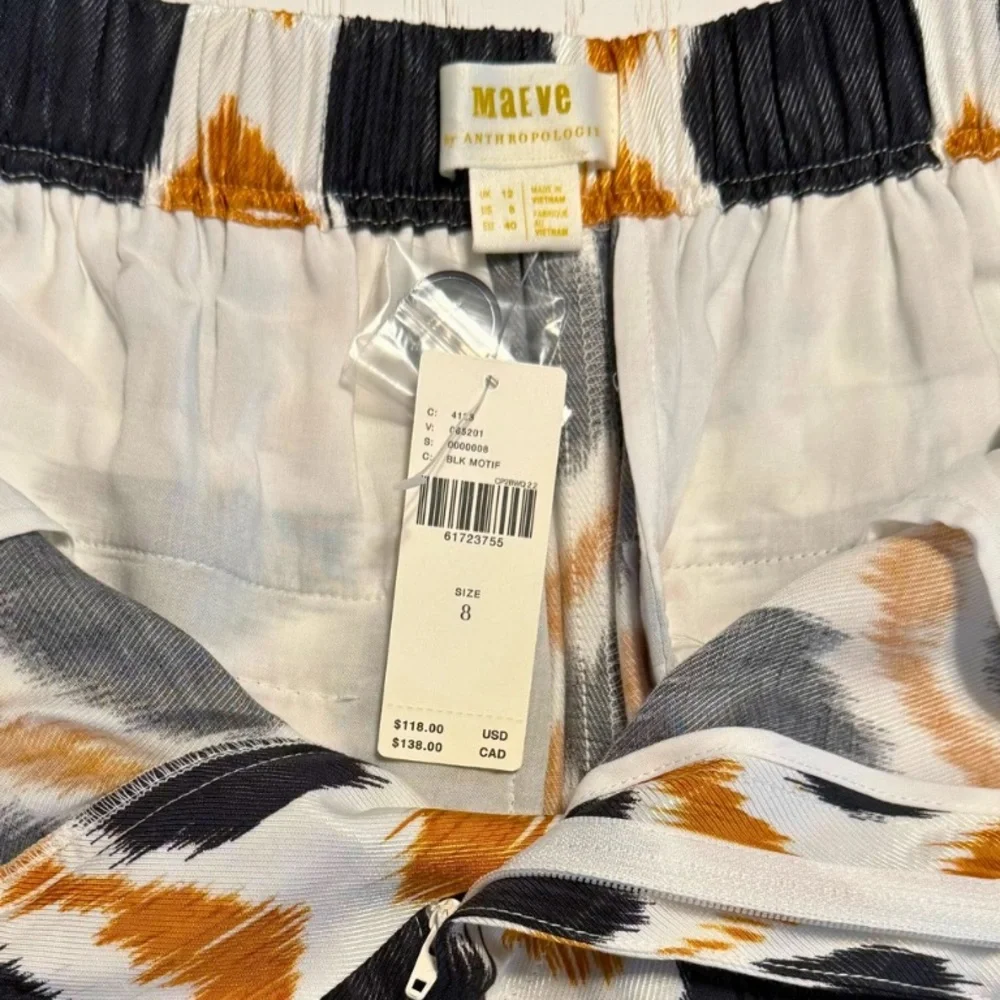 Anthropologie Maeve Women's Wide-Leg Pants, Geometric Print, Size 8 - Picture 5 of 6